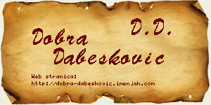 Dobra Dabesković vizit kartica